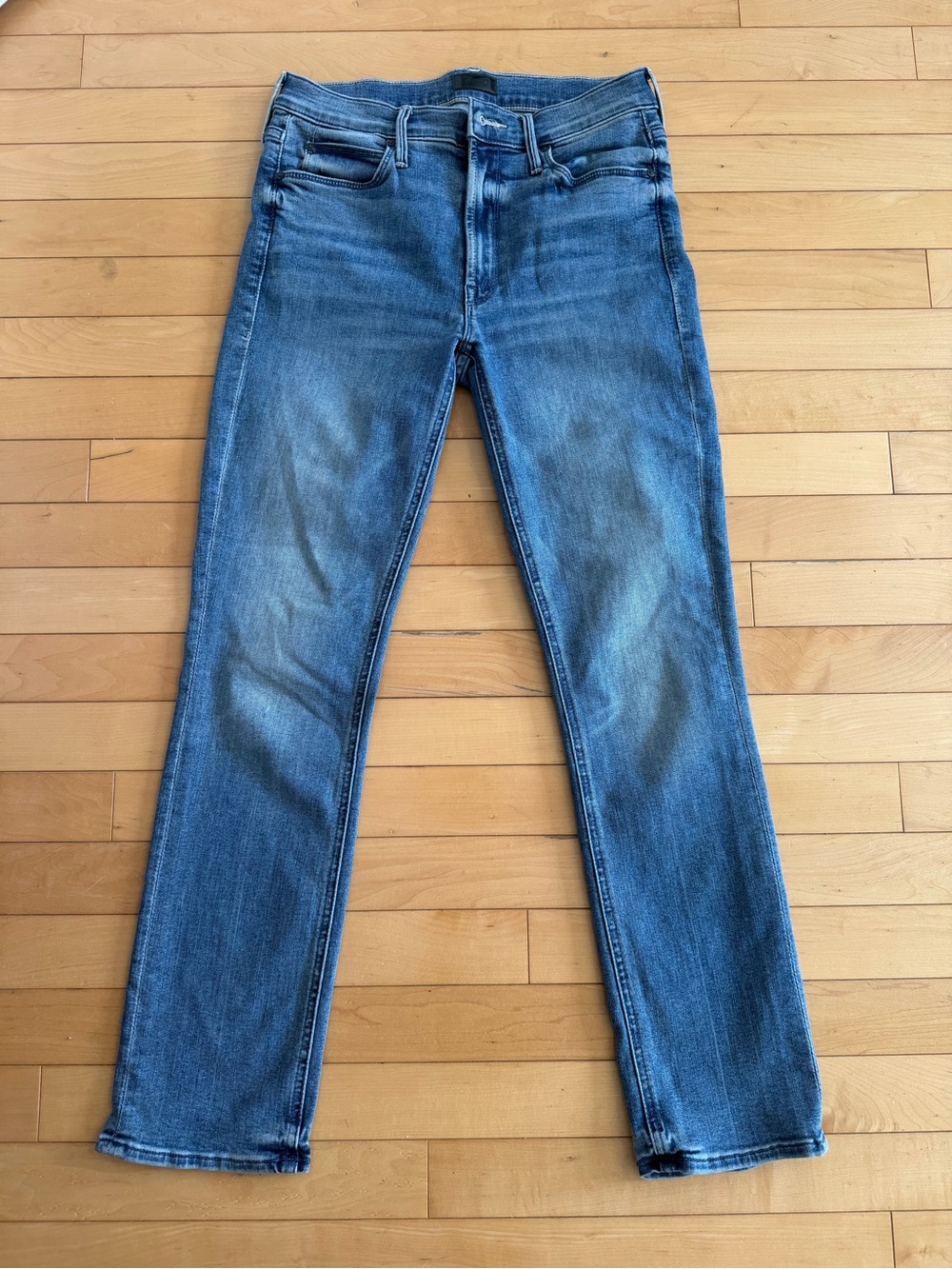 MOTHER The Mid Rise Dazer Ankle Jeans Women's 26 Medium Wash Straight Leg Made U